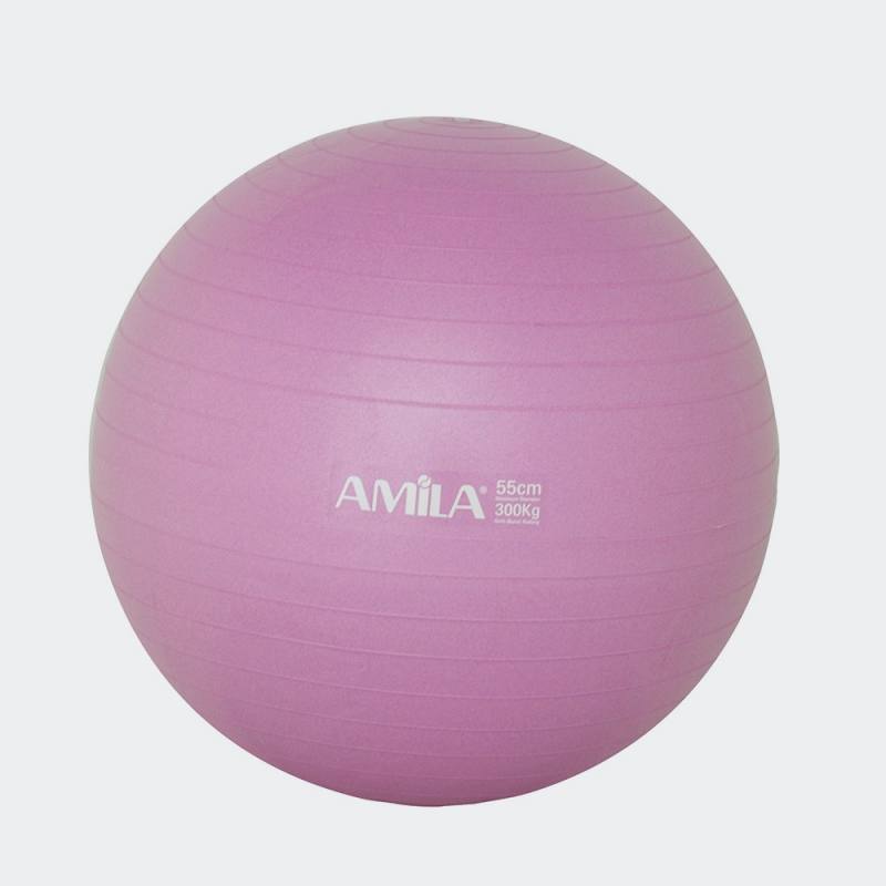 AMILA Μπάλα Γυμναστικής GYMBALL 55cm Ροζ