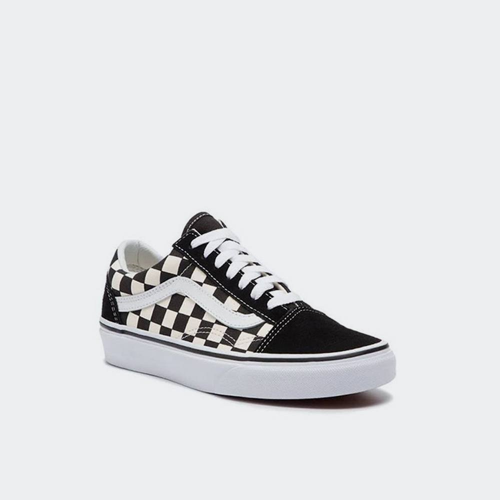 vans ward checkerboard black grey