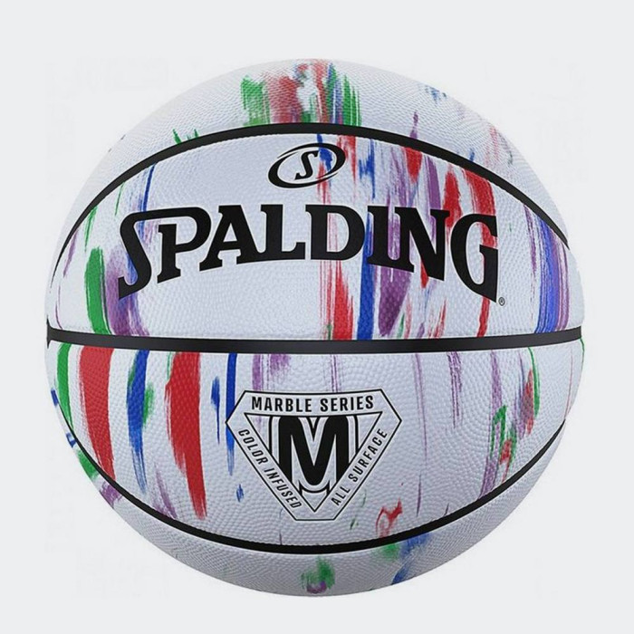 SPALDING MARBLE SERIES RAINBOW RUBBER BASKETBALL