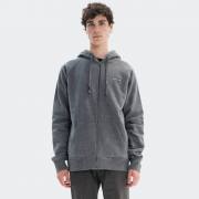 Emerson Hooded Zip up Sweat dark grey melange