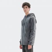 Emerson Hooded Zip up Sweat dark grey melange