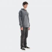 Emerson Hooded Zip up Sweat dark grey melange