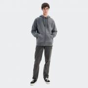 Emerson Hooded Zip up Sweat dark grey melange