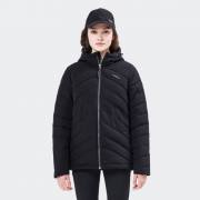 BASEHIT Women's P.P. Down Jacket with Hood BLACK