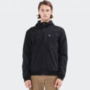 BASEHIT Men's Ribbed Jacket with Hood BLACK