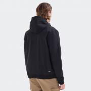 BASEHIT Men's Ribbed Jacket with Hood BLACK