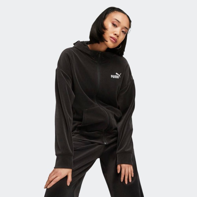 PUMA ESS ELEVATED Velour FZ Hoodie