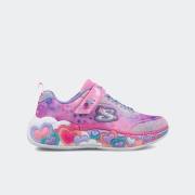 SKECHERS Lighted Satin Gore & Strap W/ Sparkle Mesh & Glitter Overlays