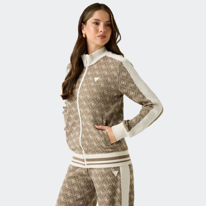 GUESS 4G RHOMBUS JACQUARD FULL-ZIP S